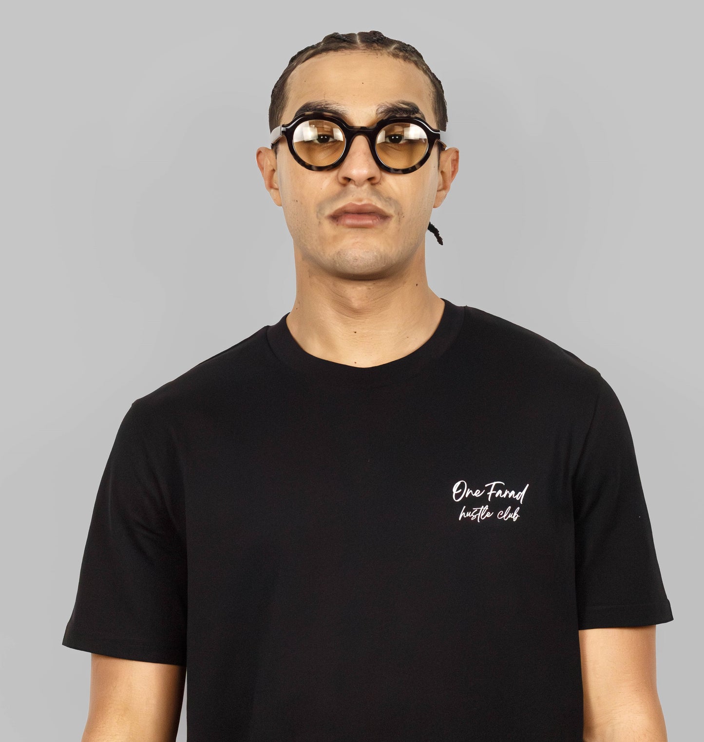 Hustle Club T-shirt Black - White Logo