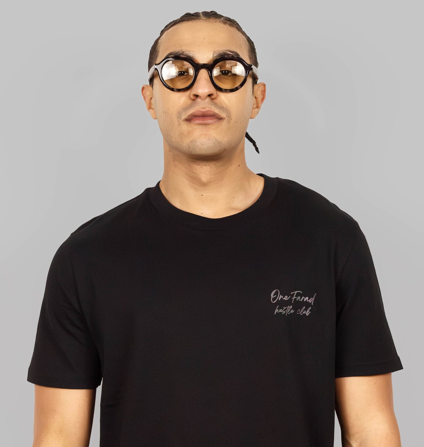 Hustle Club T-shirt Black - Grey Logo