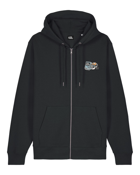 Beach Team Zip Hoodie - Black