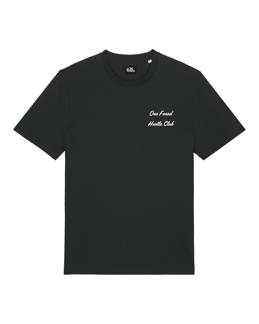 Hustle Club T-shirt Black - White Logo