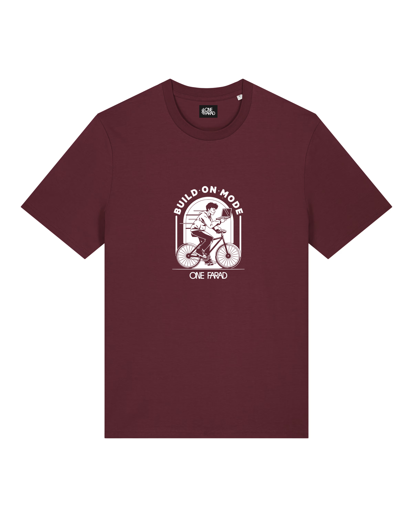 Build On Bicycle T-shirt - Red Wine