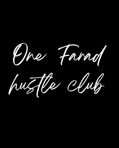 Hustle Club Zip Hoodie Black - White Logo